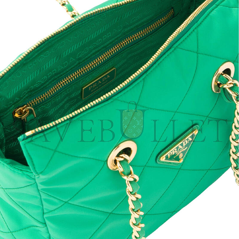 PRADA RE-EDITION MAIZE YELLOW 1995 CHAÎNE RE-NYLON TOTE BAG 1BG468 (25*23*8cm) 